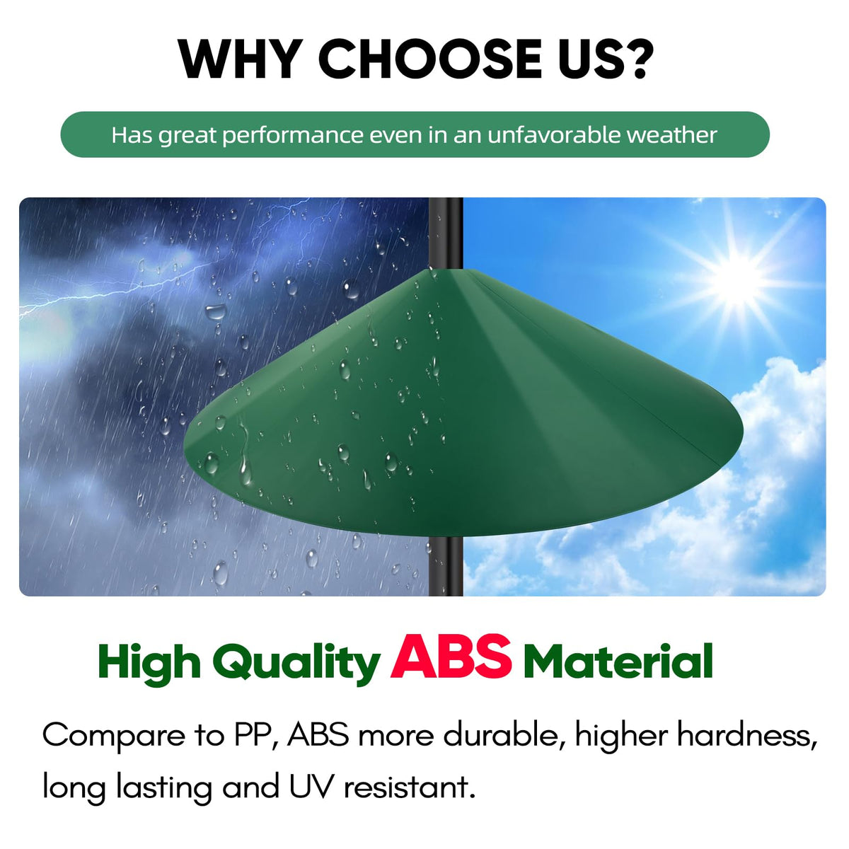 KITVONA green baffle blending with garden decor and protection