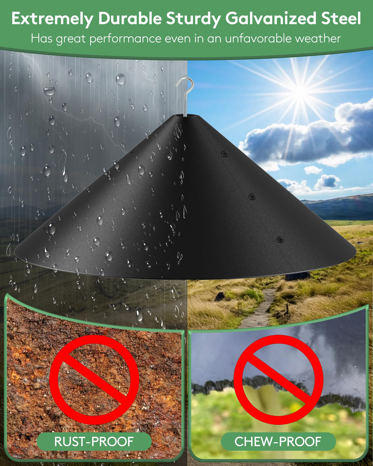 Kitvona universal compatibility fits most pole diameters for easy backyard setup.