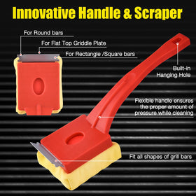 Kitwanda grill brush compatible with all grill types including gas and charcoal