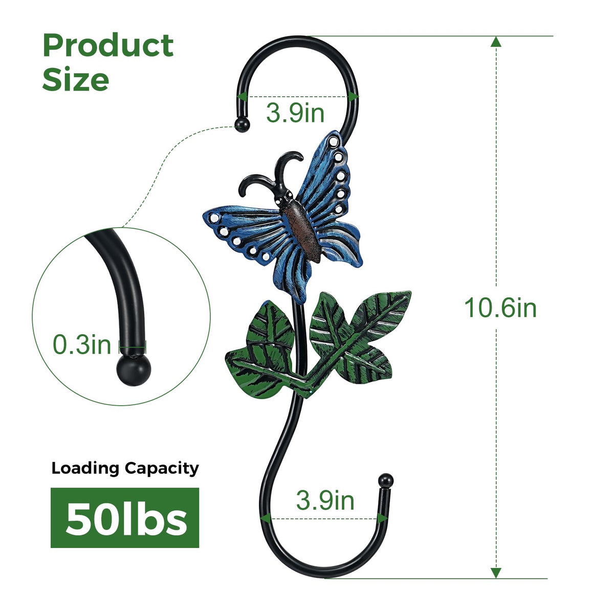 Kitwinney hummingbird S-hook adds colorful outdoor plant arrangements.