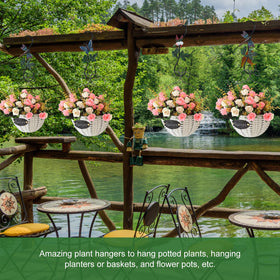 Kitwinney set of 3 versatile garden hooks for patios.