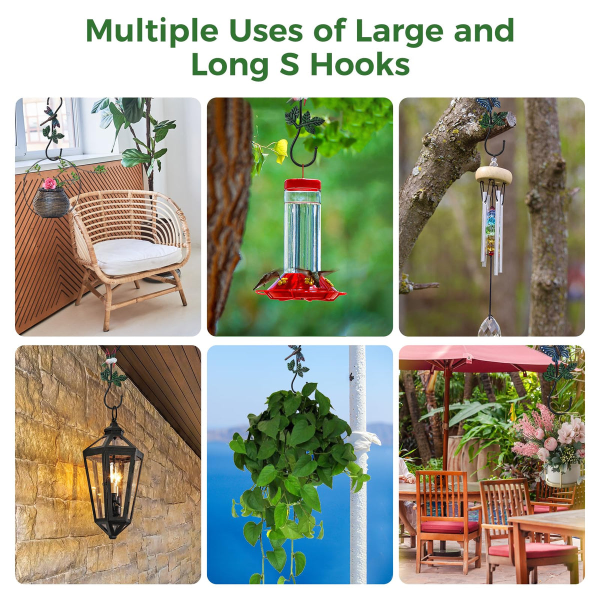 Kitwinney decorative hooks resist weather for outdoor use.