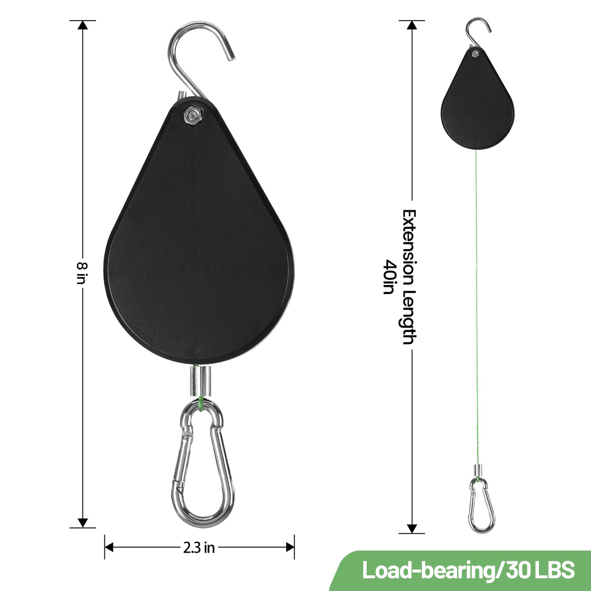 Kitwinney retractable plant hanger adjustment demonstrates effortless lifting outdoors