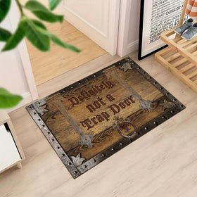 KIYIYZER Definitely Not A Trap Door Doormat seasonal decor appeal