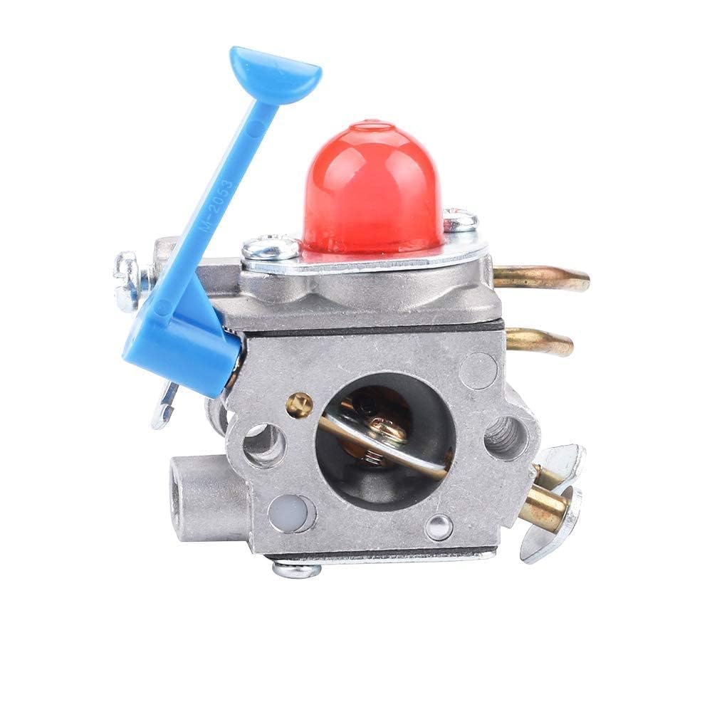 Kizut carburetor installed on weed eater illustrating real-world replacement.