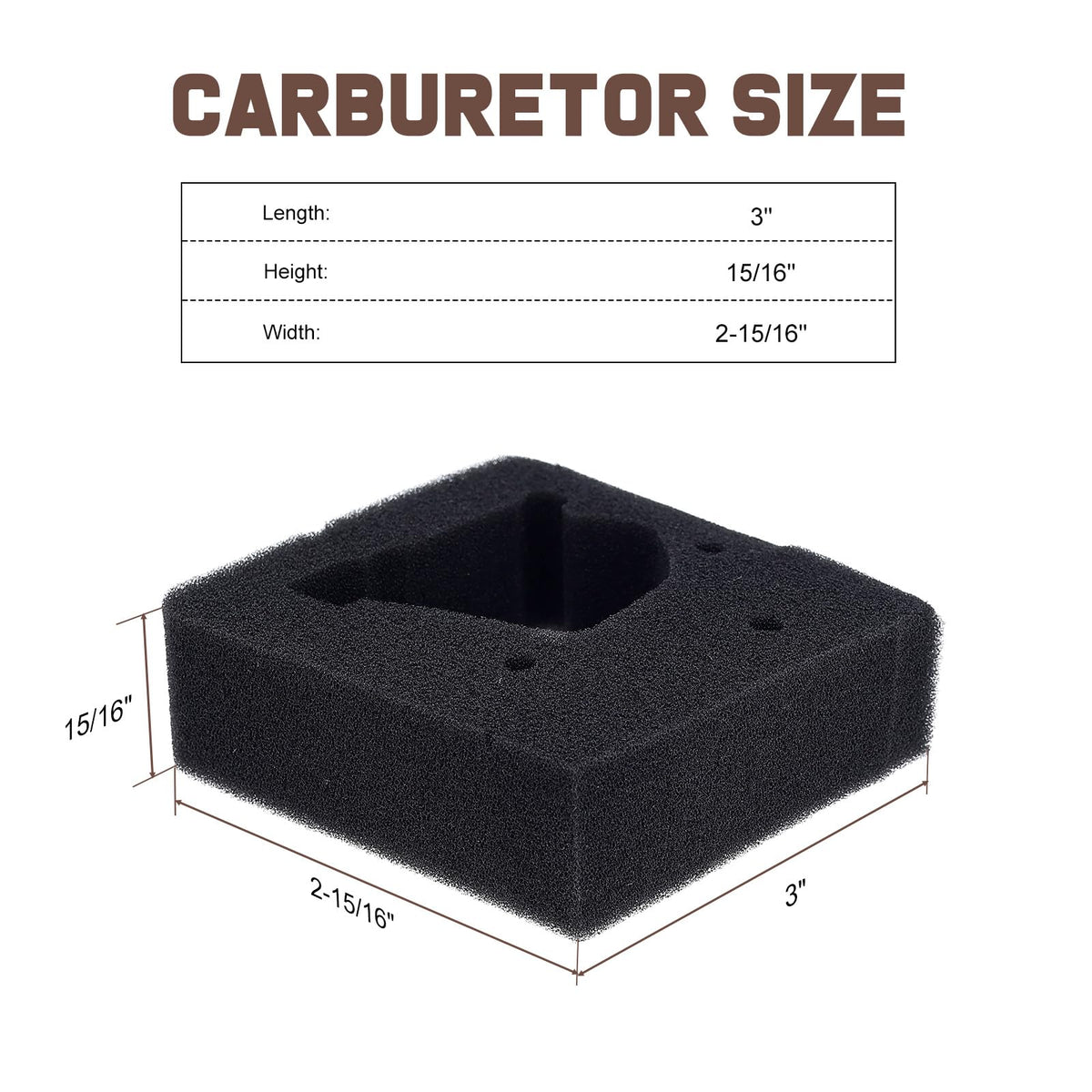 Kizut FG100 fuel filter protecting carburetor from debris.