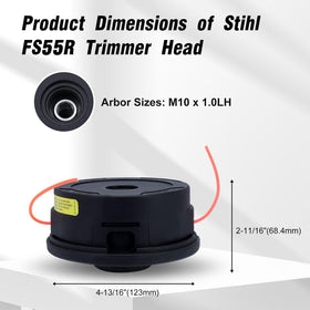 Kizut FS55R compatible with multiple STIHL trimmer models and heads