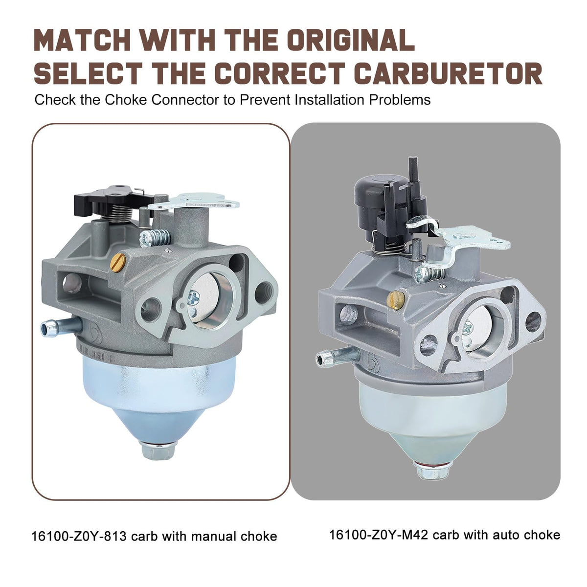 Kizut GCV190 carburetor fuel line provides steady fuel delivery