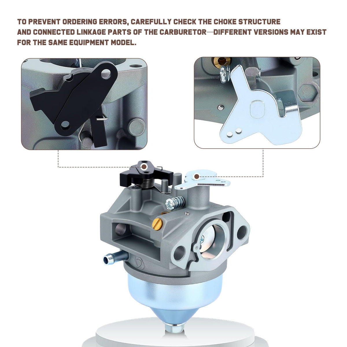 Kizut GCV190 carburetor linkage assembly supports smooth control