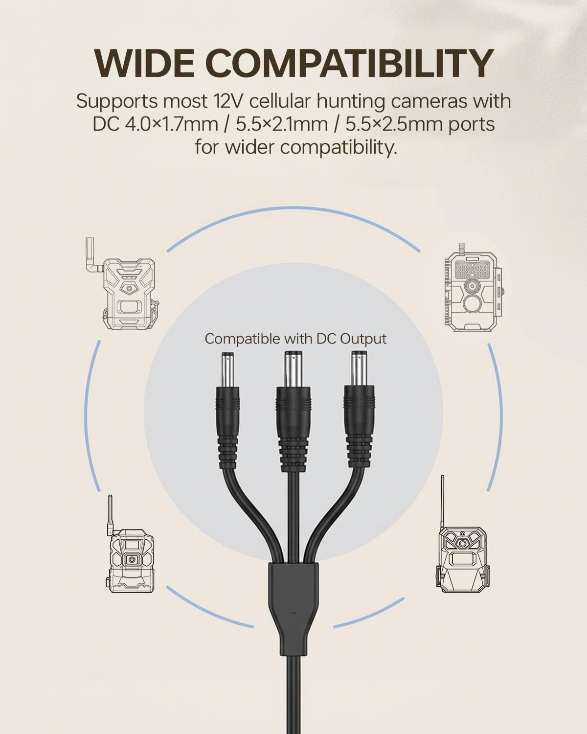 KJK 10ft cable enables sun exposure from distance.