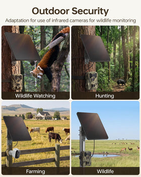 KJK tree-stand setup shows reliable solar charging for hunting trails.