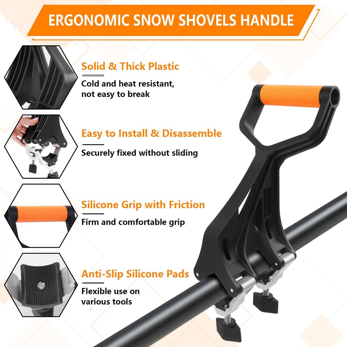 KJX Back-Saver attachment reduces fatigue during extended outdoor tasks.