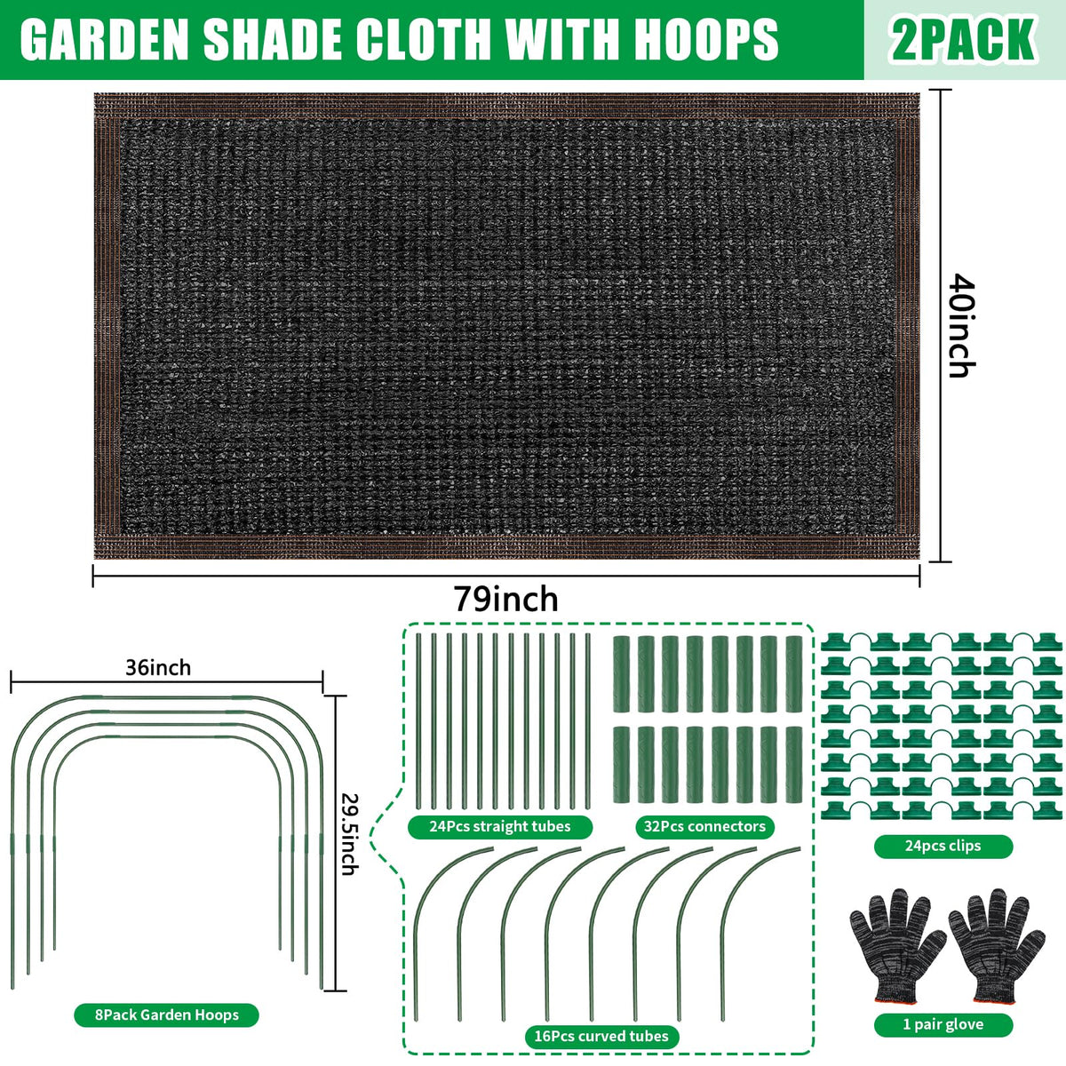 KJX heavy duty garden hoops provide sturdy support for raised beds