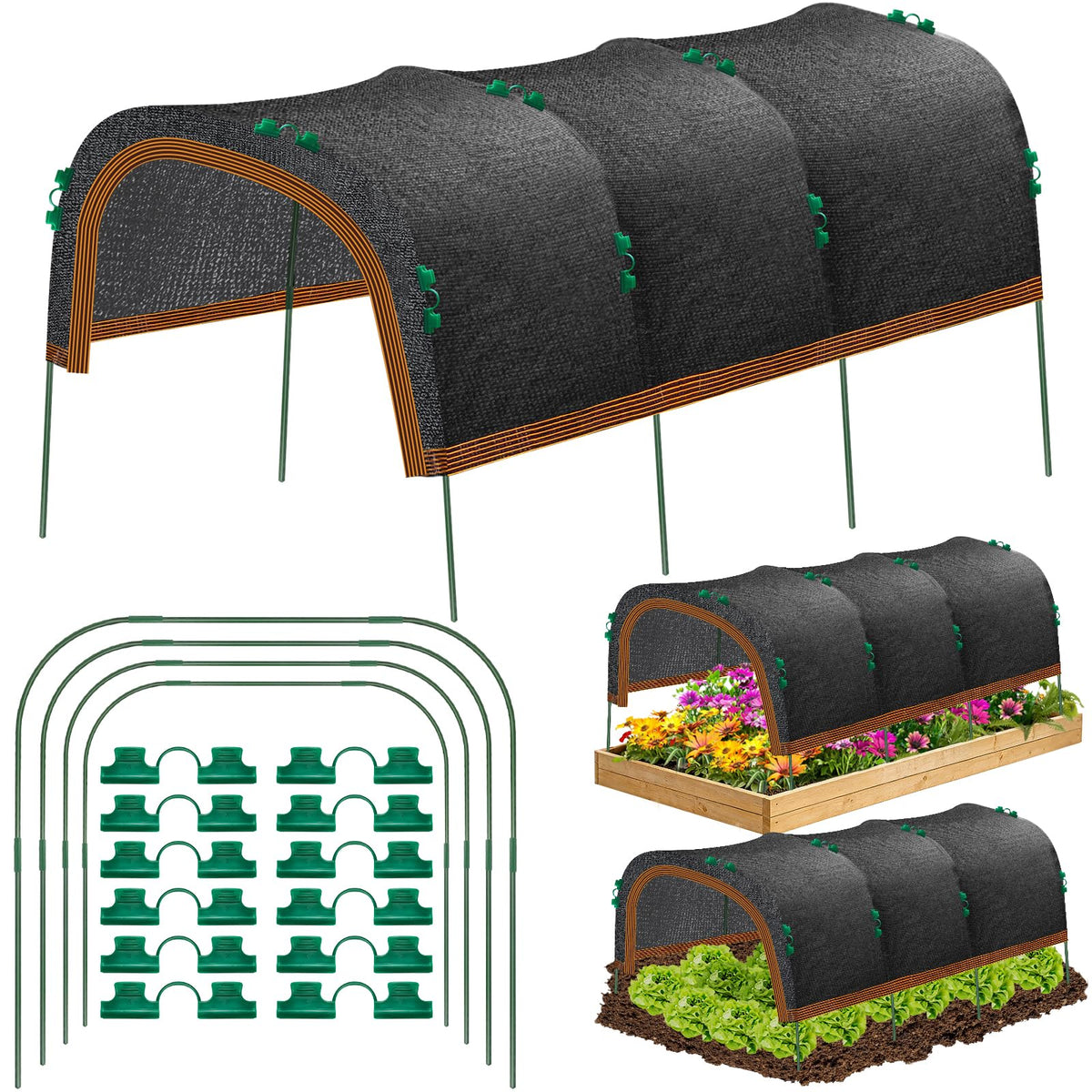 KJX garden shade cloth 79x40 provides 70 percent sun protection.