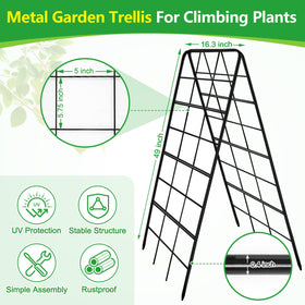 KJX heavy-duty A-frame trellis with reinforced grid for stable vines