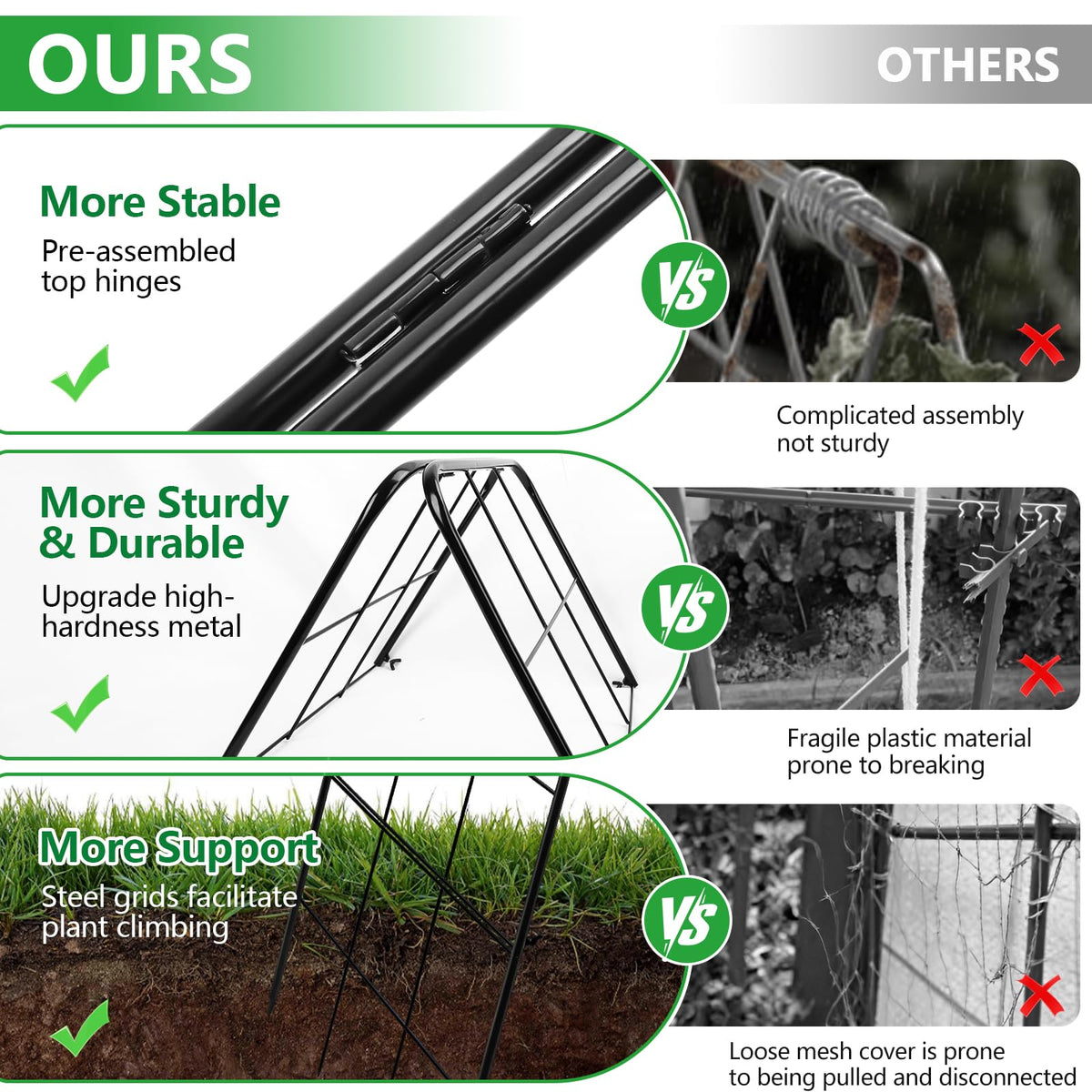 KJX rust-proof metal trellis with powder coating resisting sun and rain