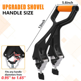 Universal-fit clamping system attaches securely to long-handled tools.