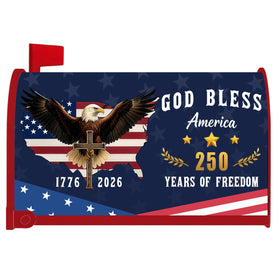 KKilicy mailbox cover with 250th anniversary eagle and flag for curb appeal