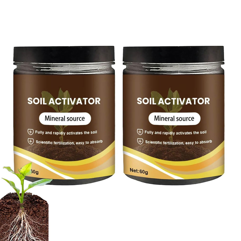KKINYAS soil activators front view, promoting healthier roots and thriving beds.