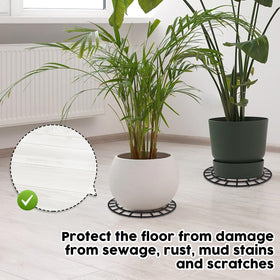 KKONHII air circulation and drainage support reduces water pooling under pots.