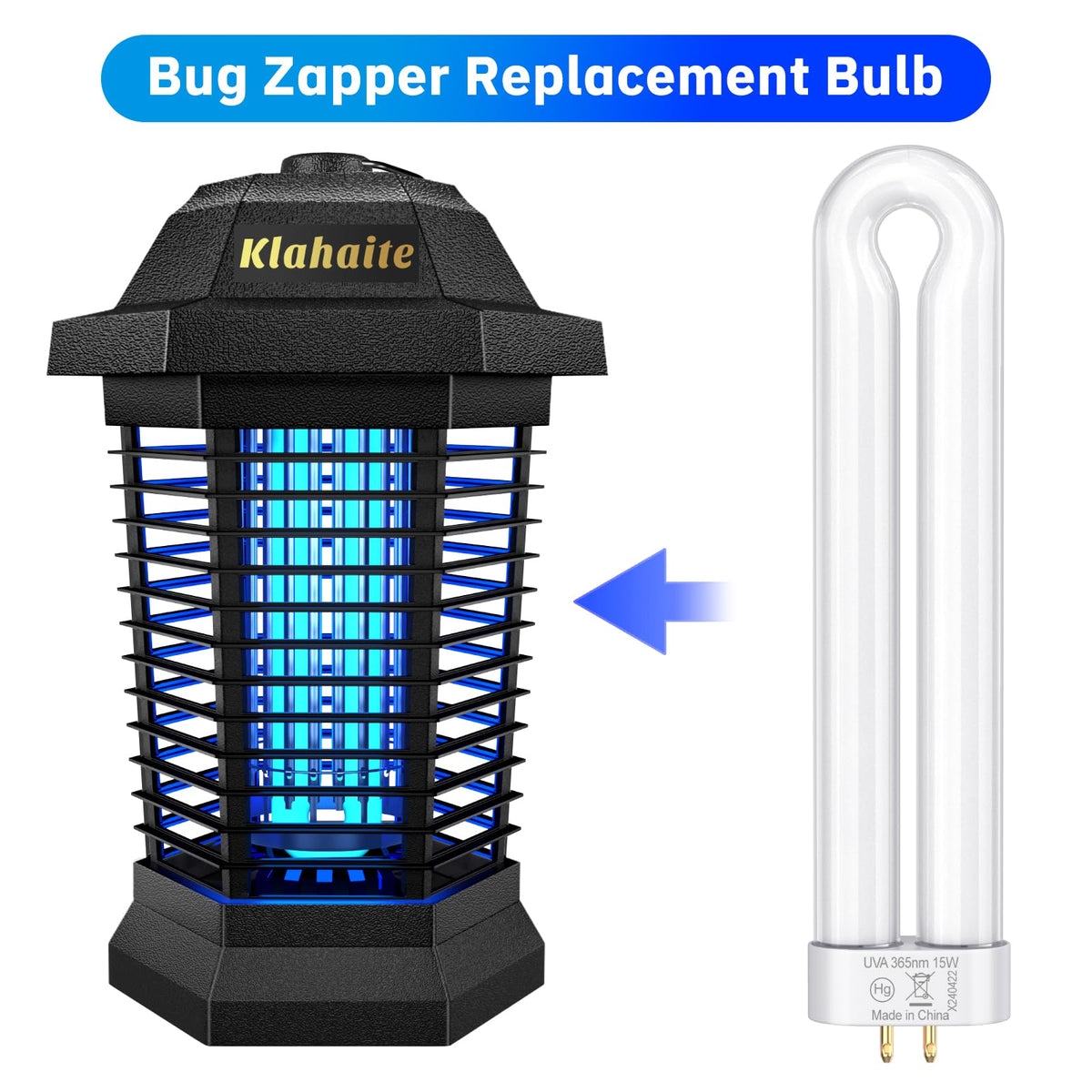 Klahaite 15W bulb for T6 bug zapper, quick replacement option