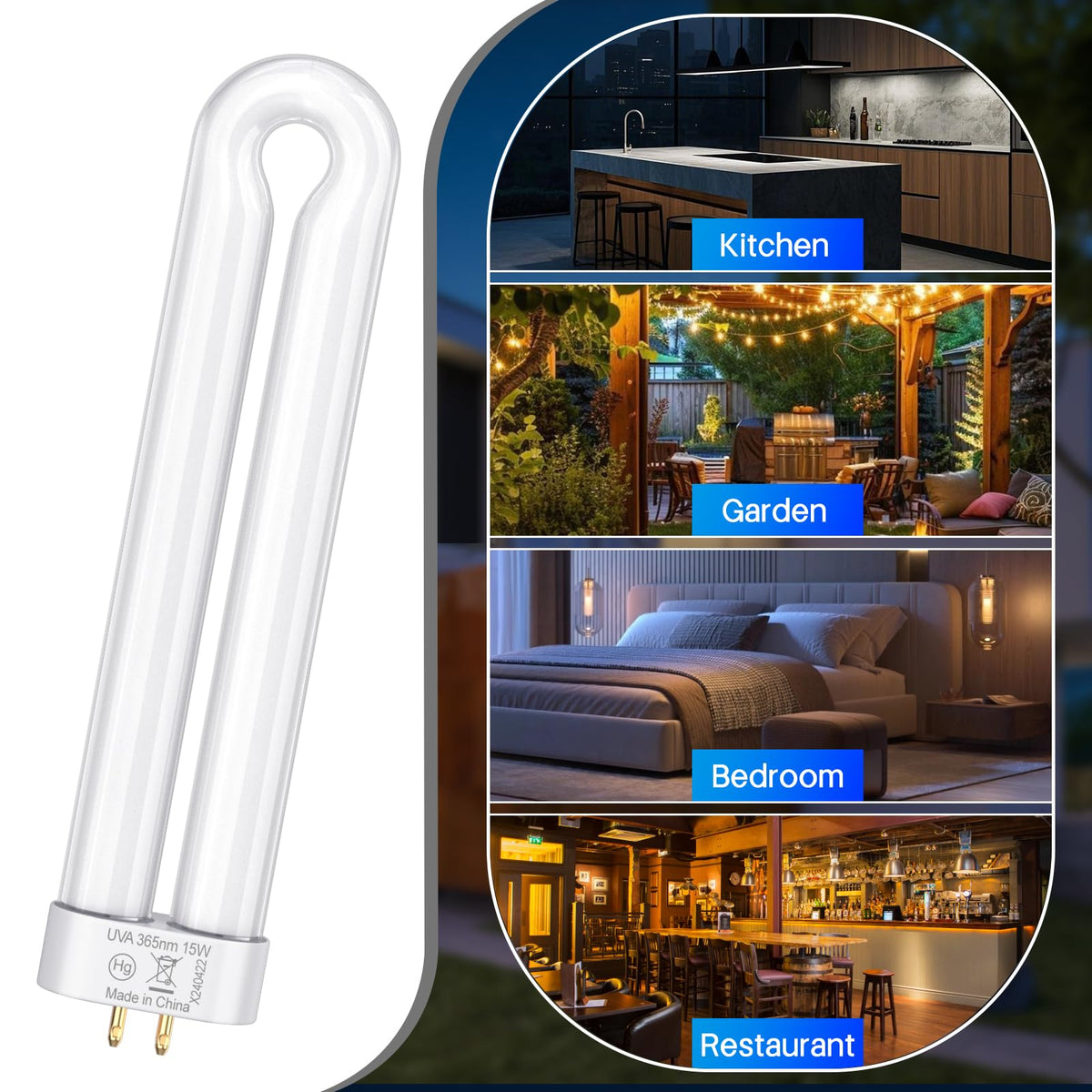 Klahaite 15W bulb for T9 bug zapper, easy-install replacement