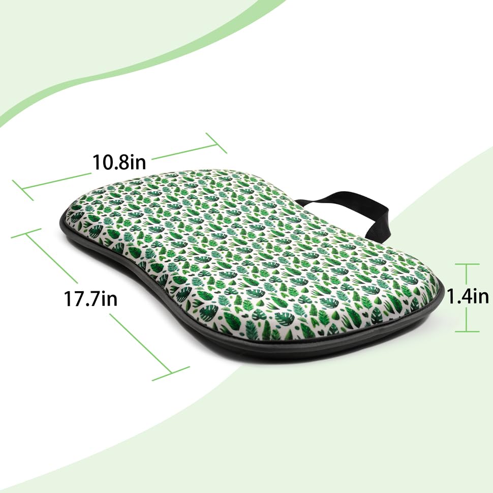 Klarg kneeling pad with water-resistant neoprene cover protects against moisture.