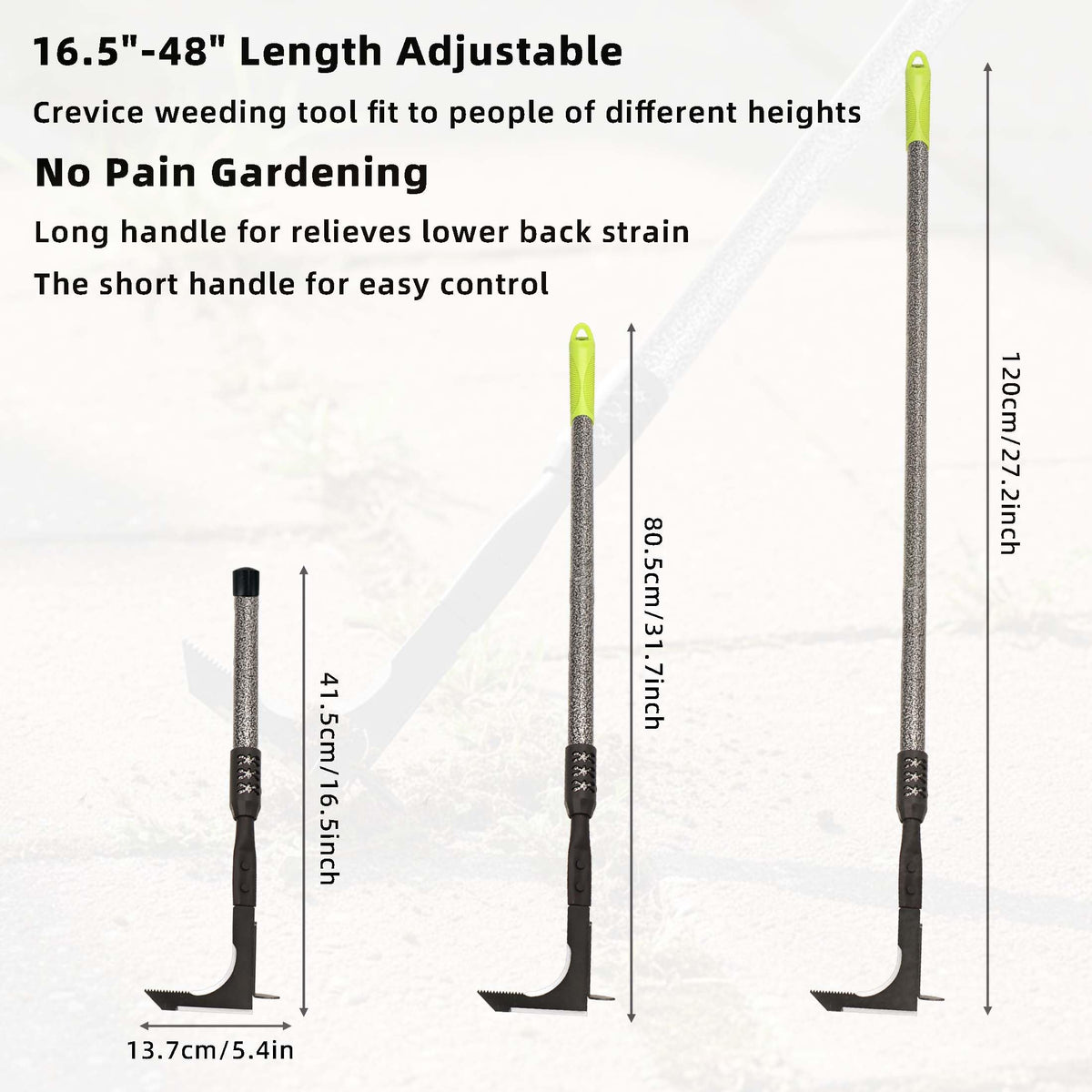 KLDOLLAR Ergonomic grip reduces hand fatigue during weeding.