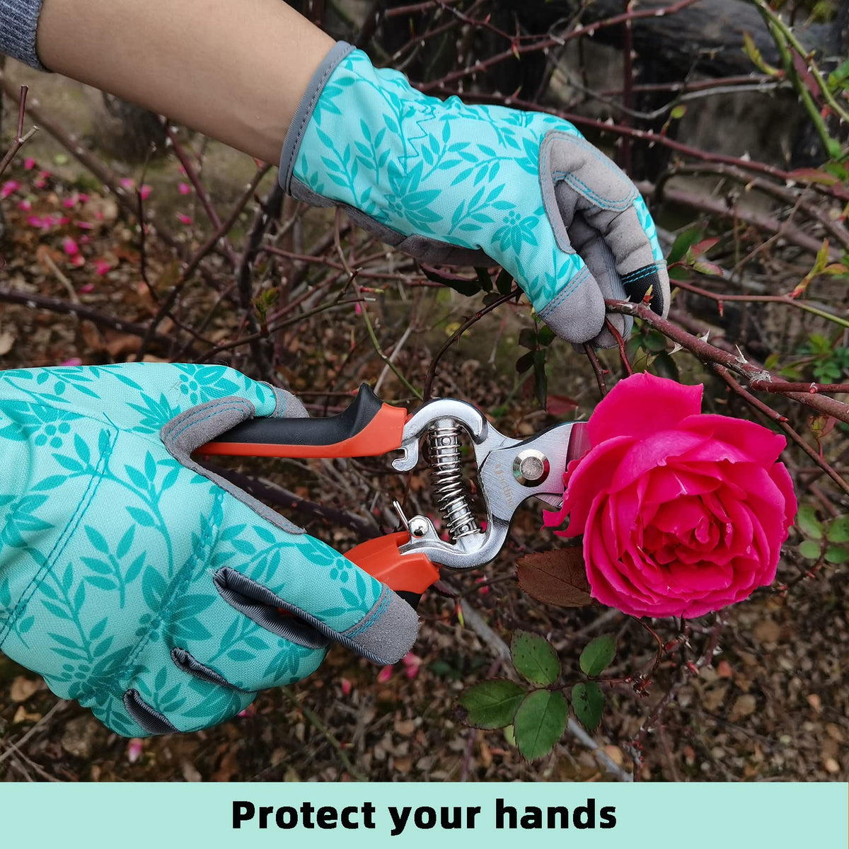 KLDOLLAR garden gloves puncture-resistant palms keep fingers safe while digging.