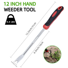 KLDOLLAR garden weeder features an ergonomic grip to reduce hand fatigue.