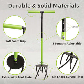KLDOLLAR hand tiller used on raised beds for precise soil prep