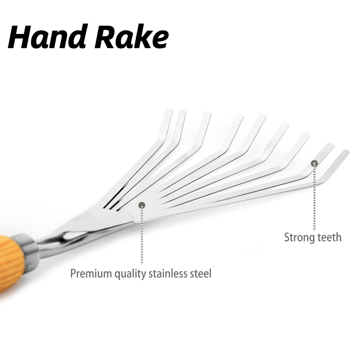 KLDOLLAR mulch spreader rake for even application around plants.
