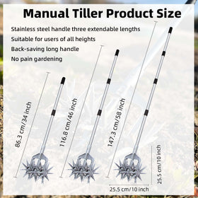 KLDOLLAR Ergonomic non-slip grip minimizes hand fatigue during tilling