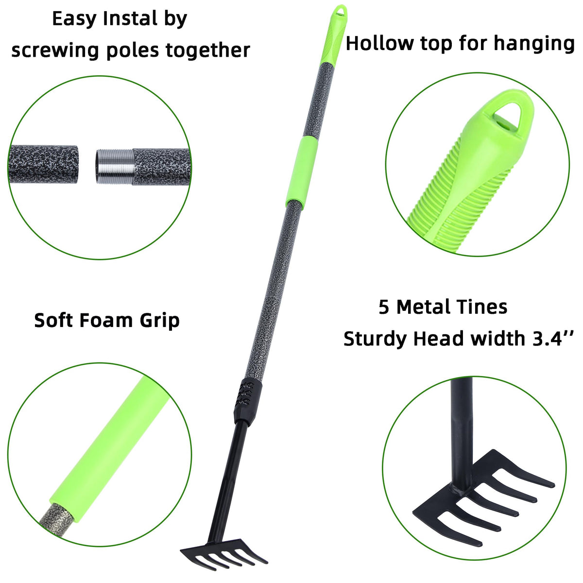 Soft foam grip keeps hands comfortable during long gardening sessions.
