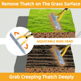 KLDOLLAR double-side rake tines for quick debris removal on a lawn