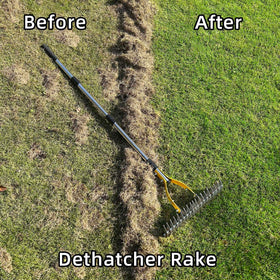KLDOLLAR Thatch Rake with stainless steel handle for durable use