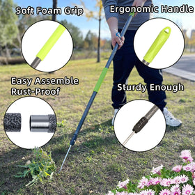 Sturdy alloy steel construction resists bending during tough weeding sessions.