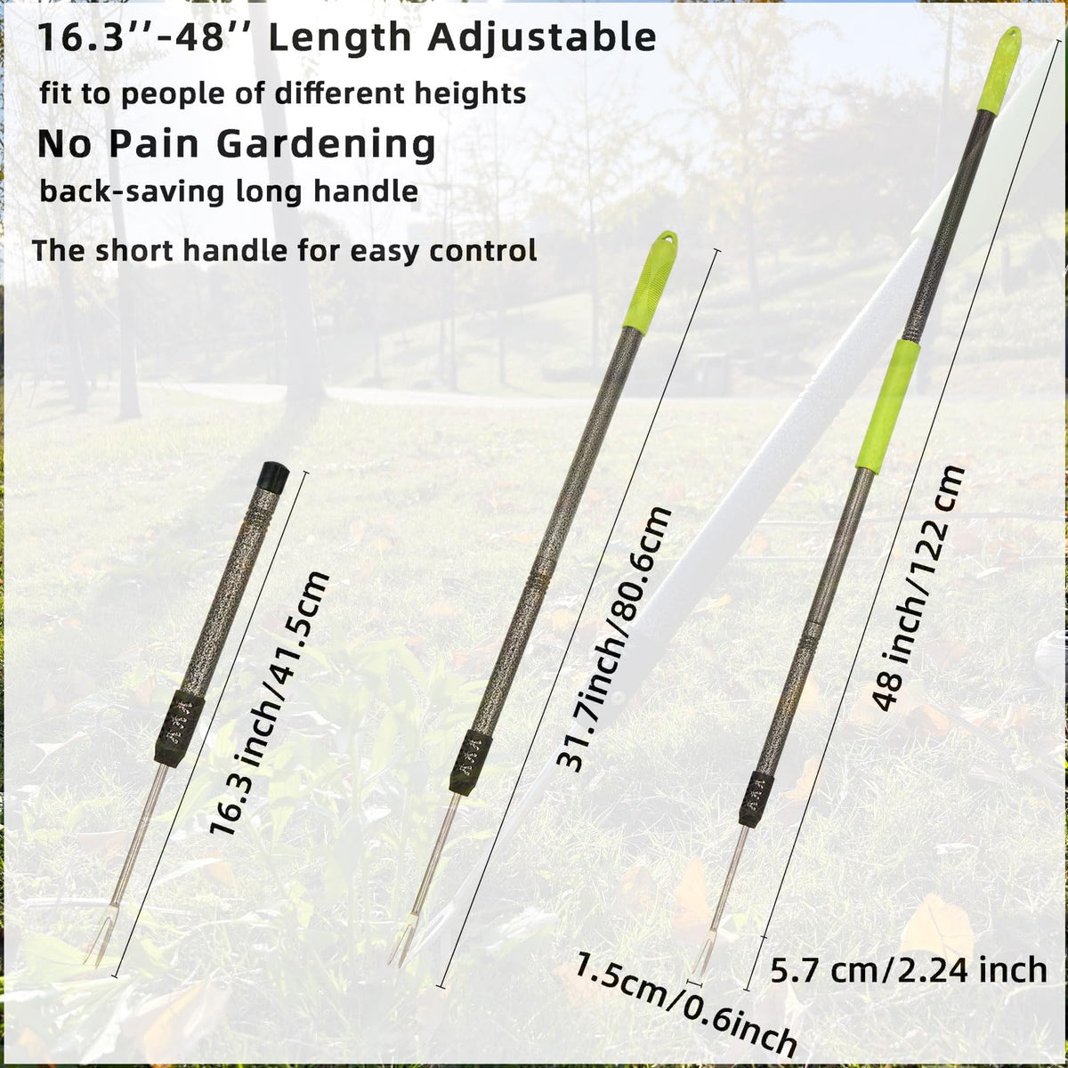 KLDOLLAR weed puller features adjustable length for different tasks.