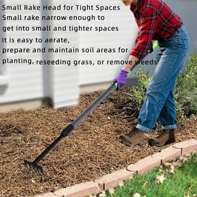 Efficient for weed removal and soil loosening in narrow beds.