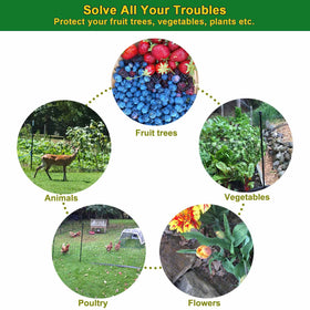 KLEWEE Bird Netting UV-stable material emphasizes long-lasting garden protection.