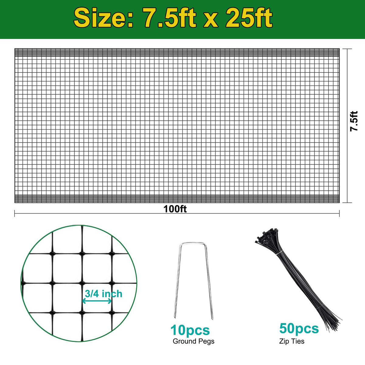 KLEWEE sturdy mesh close-up highlighting durable, reusable protective design for garden use