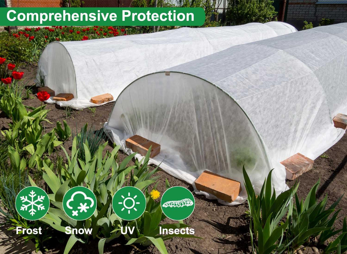 KLEWEE floating hoops support row cover for breathability