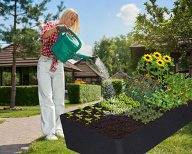 KLEWEE garden bed setup showing quick assembly and ready-to-plant layout.