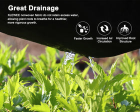 KLEWEE high-quality non-woven fabric ensures durable grow bags.