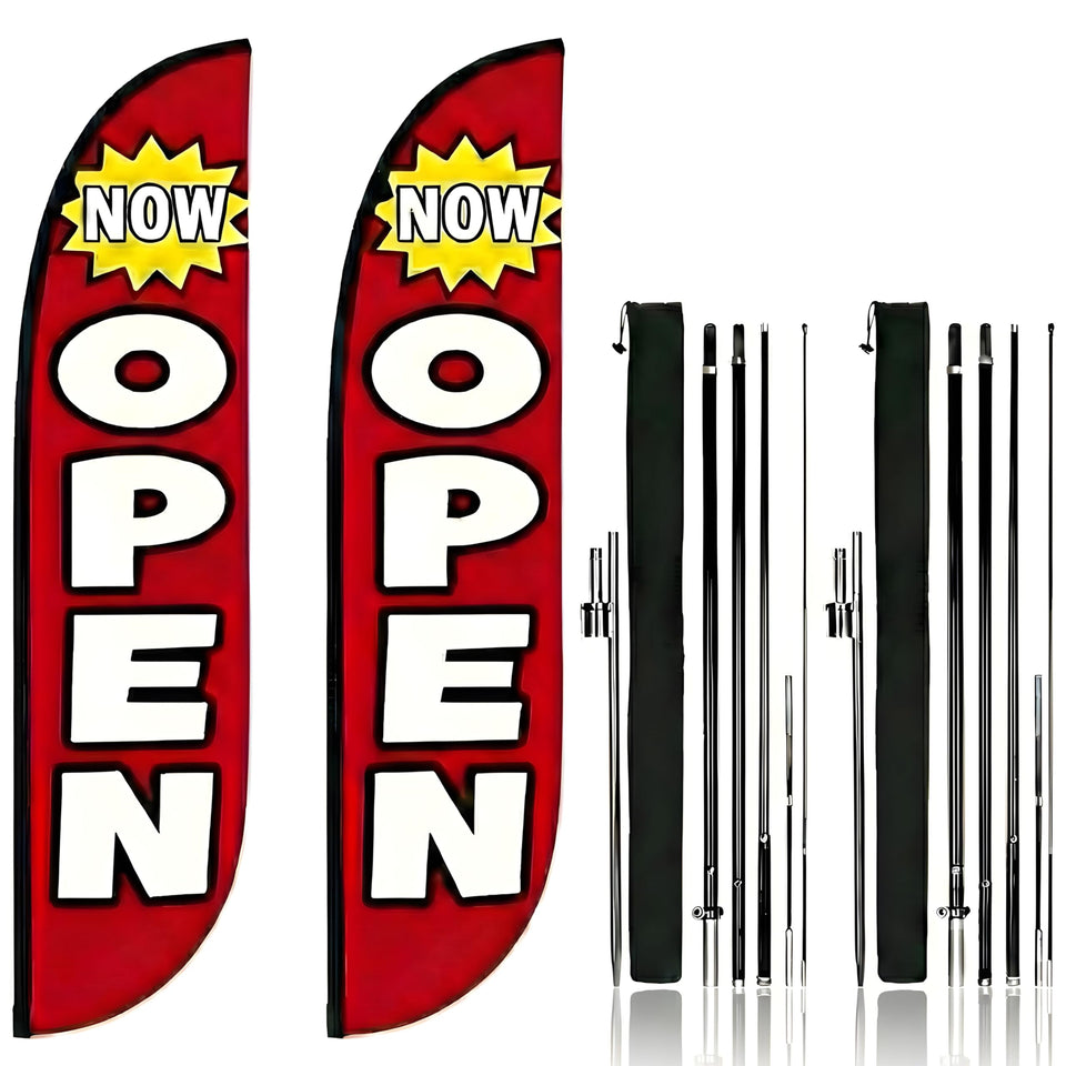 KLEXORE & CO feather flag pole kit 15ft demonstrates durable outdoor signage for visibility.