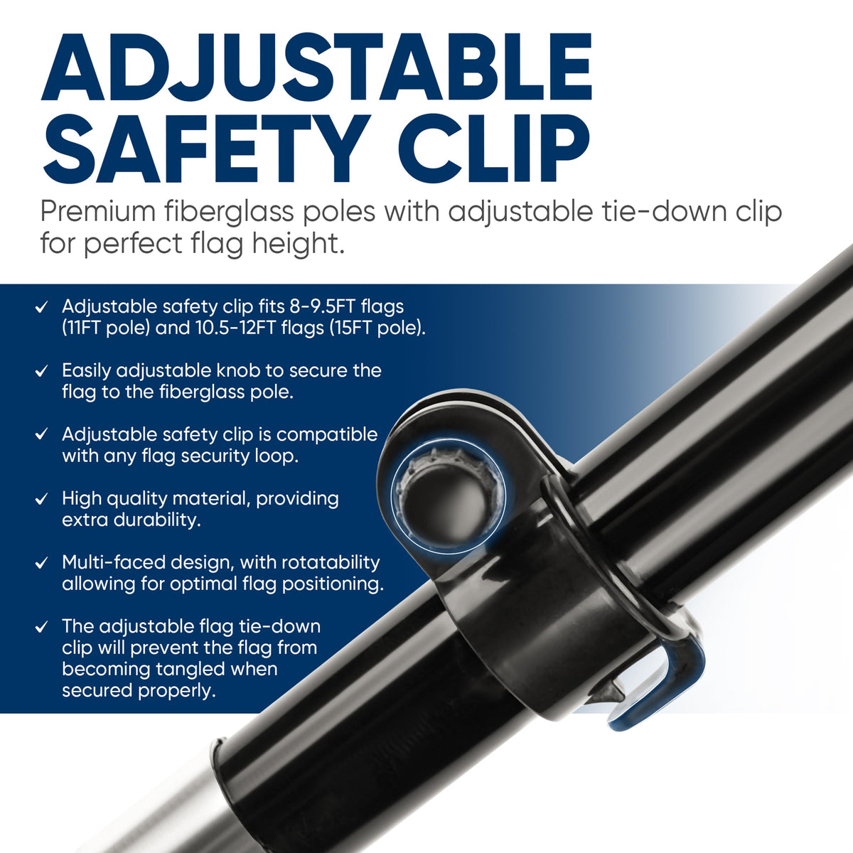 KLEXORE & CO ground spike 24in with 360° rotation for visibility.