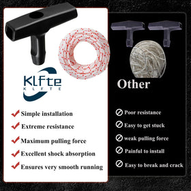 Klfte four-pack handles shown for comfortable, palm-safe starting