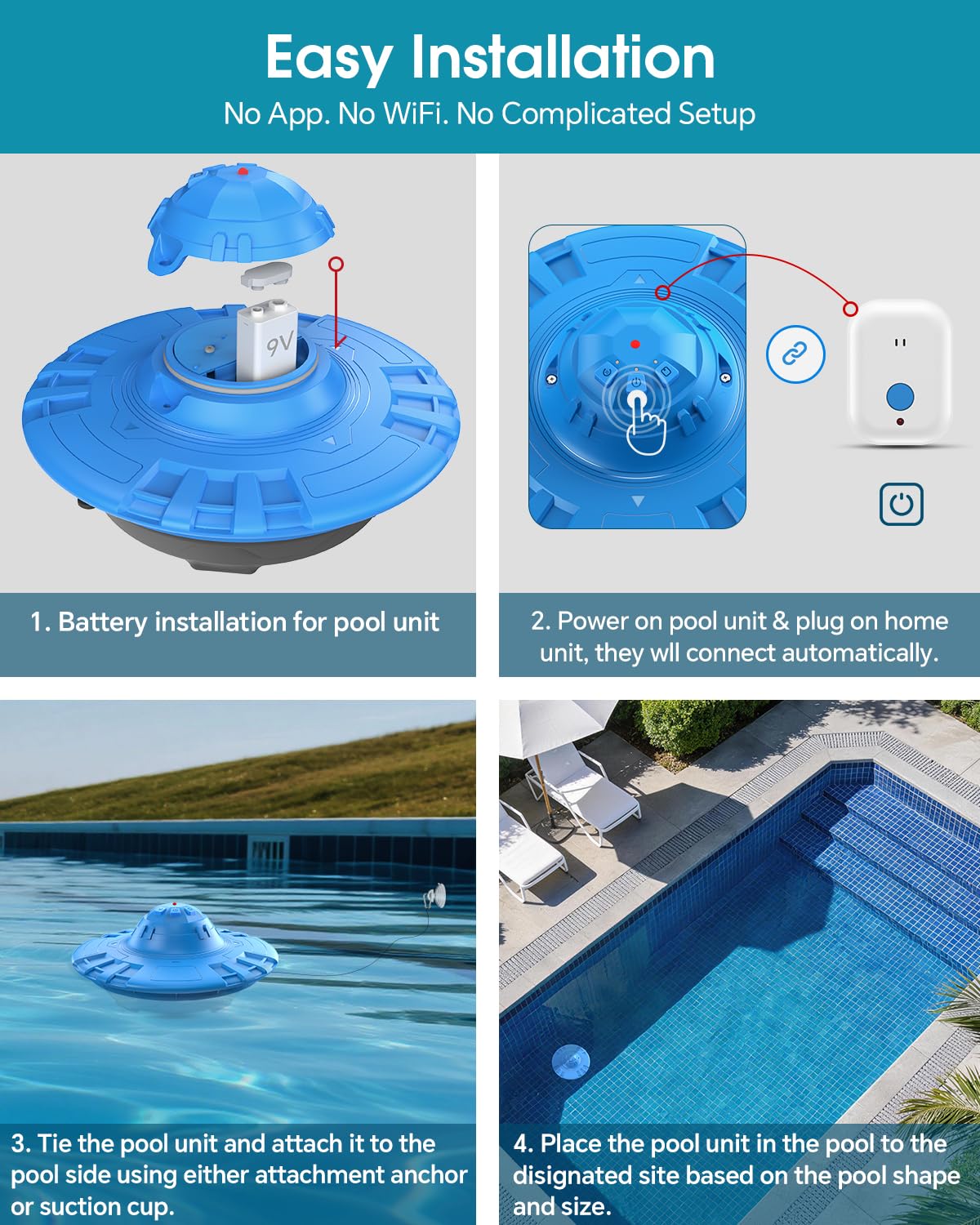 KLORVA alarm protects kids and pets with water disturbance alerts.