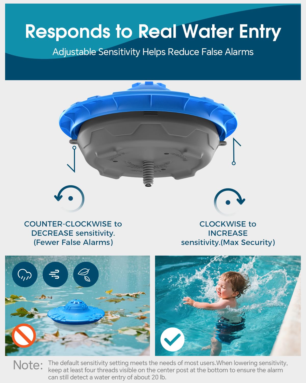KLORVA pool alarm with no app required for quick setup.