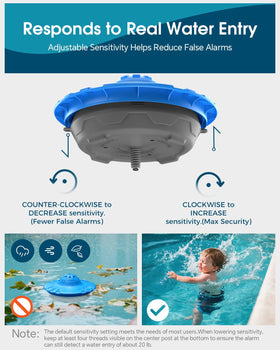 KLORVA pool alarm with no app required for quick setup.